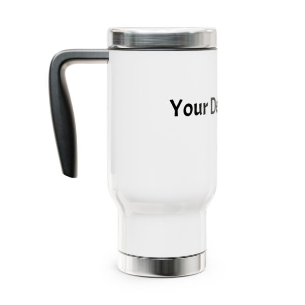 Stainless Steel Travel Mug with Handle, 14oz - Image 2