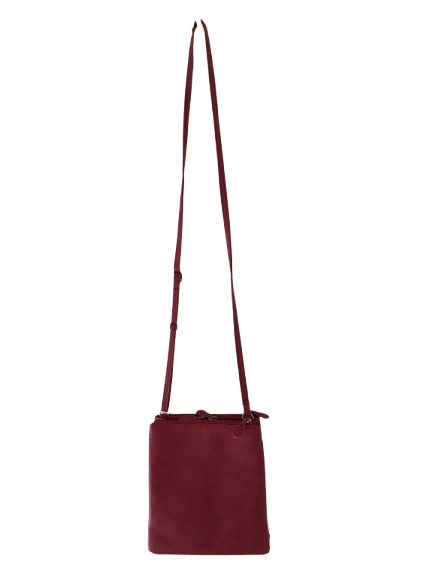 Giani Bernini Leather Crossbody Zip Top Soft Core - Wine - Image 4