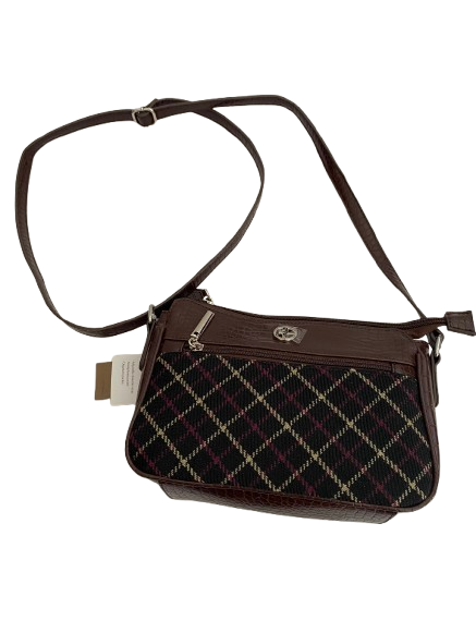 Giani Bernini Crossbody Bag - Brown Plaid Crocodile - Image 3