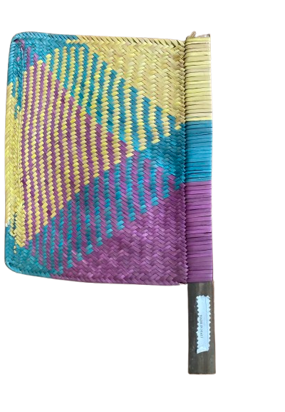 Malian Woven Fan 16" – Handcrafted African Home Décor