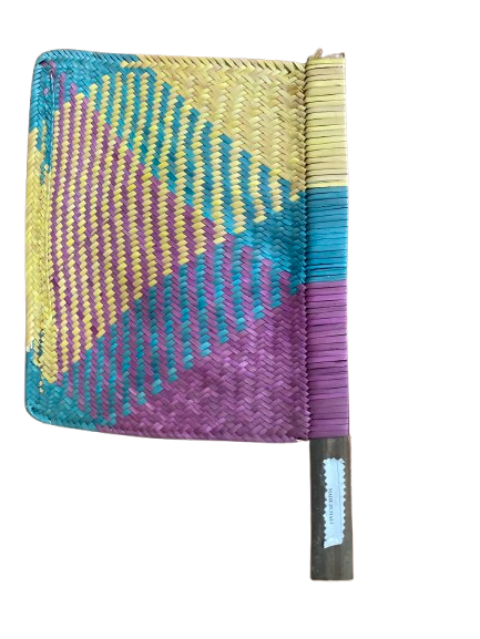 Malian Woven Fan 16" – Handcrafted African Home Décor