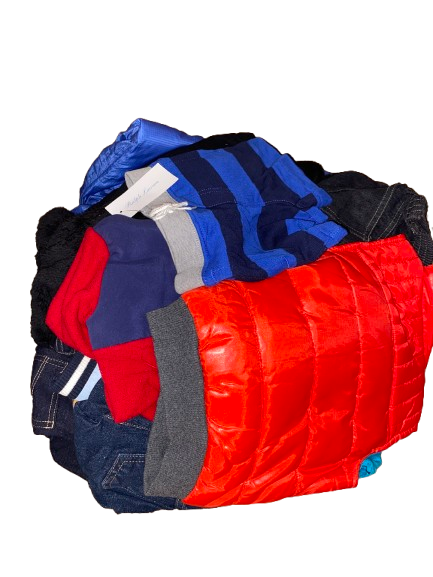 Wholesale Kids’ Clothing & Accessories Mix – Mostly Boys, Plus Girls (105 Pieces, Newborn–12 Years)