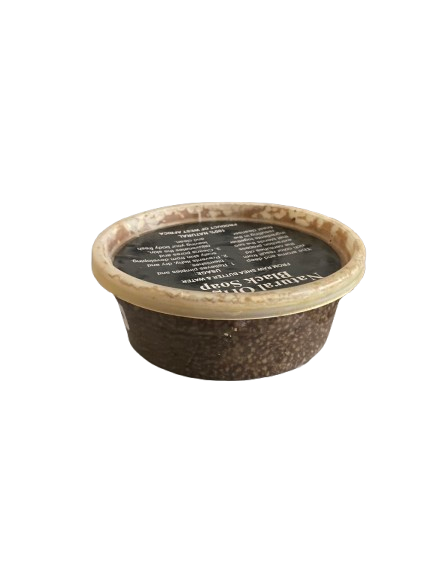 African Natural Black Soap in a Bowl - 8oz - Image 2