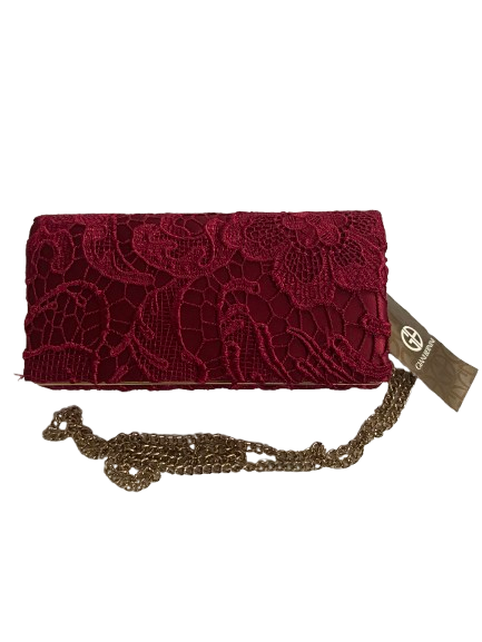 Giani Bernini Women's Lace Chain Strap Crossbody Handbag Purse - Wine