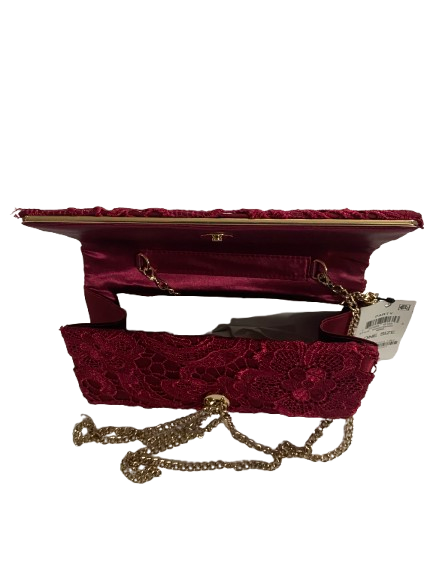 Giani Bernini Women's Lace Chain Strap Crossbody Handbag Purse - Wine - Image 3
