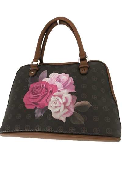 Giani Bernini Signature Rose Satchel Dome - Brown