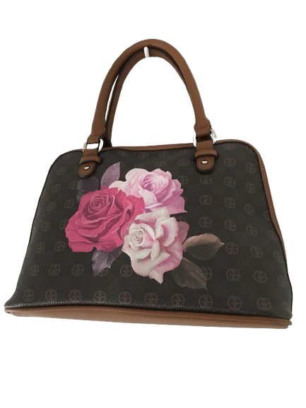 Giani Bernini Signature Rose Satchel Dome - Brown